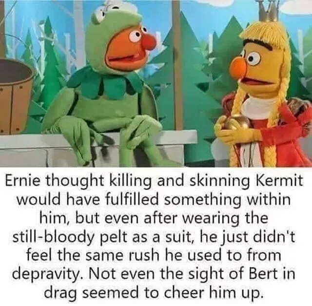Do we post Sesame Street black humour here?