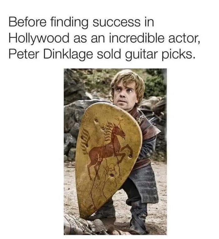 If that's a guitar pick, imagine him carrying my 2€ back home