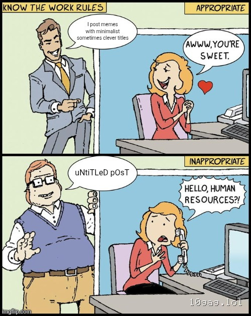 Don't be inappropriate