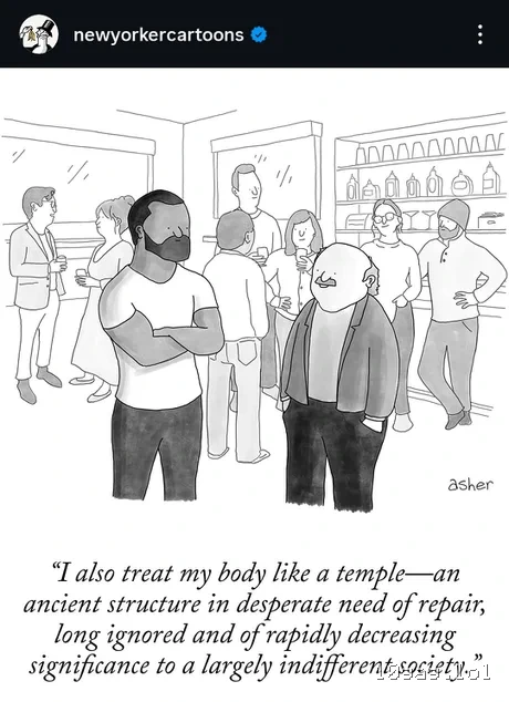My body is a temple. My liver is a shrine. And to take care of both I drink daily a glass of wine.