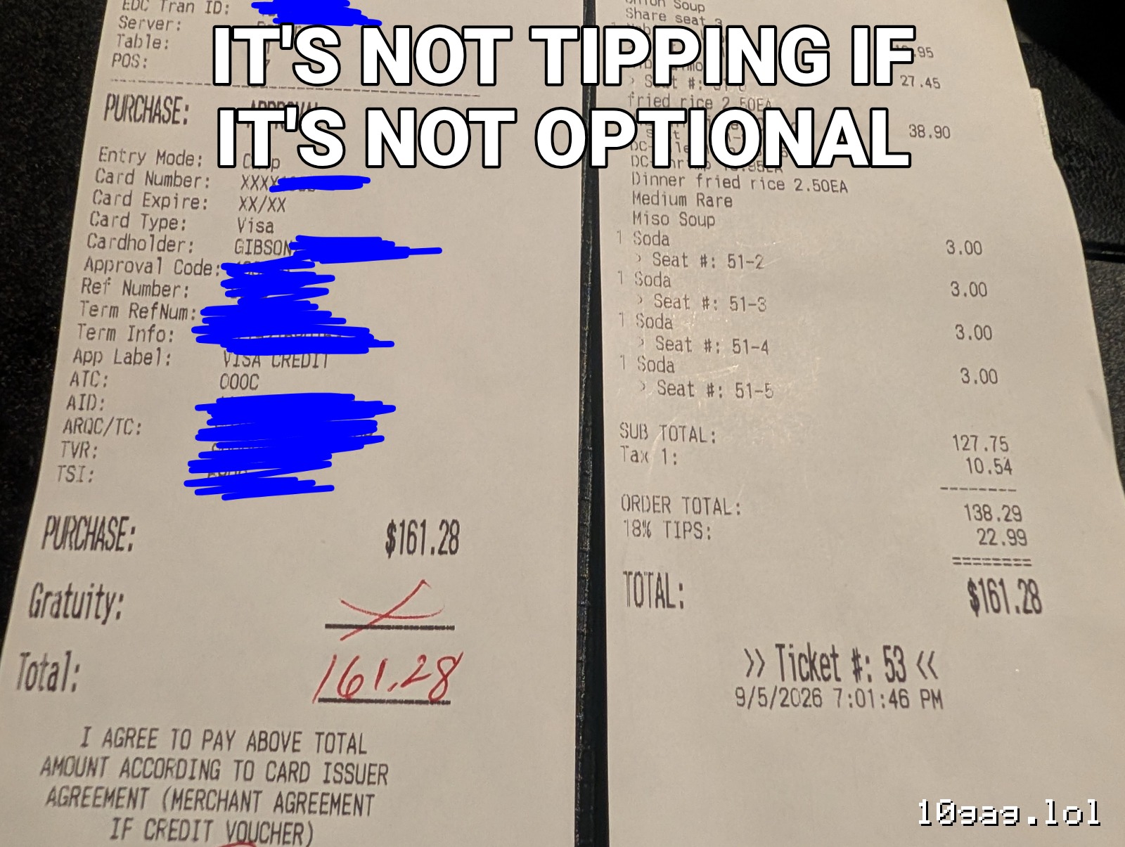 I guess they think we wouldn't notice they already put in a tip