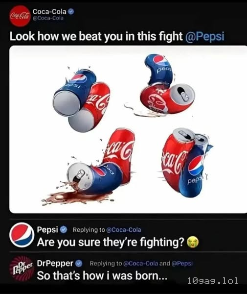 The cola "wars", ca. 1962, colorized
